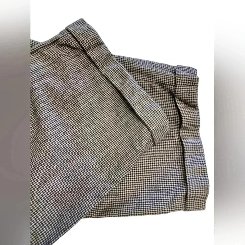 Burberrys 100% Wool Black and White Check Trousers Size Large - Picture 7 of 13